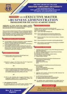 OAU Executive MBA form